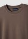 Brown pure cotton regular fit crew-neck T-shirt_1