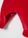 Red Long-Sleeved Cotton Blend Baby Christmas Onesie_3