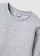 Grey crew-neck cotton and viscose blend sweatshirt with embroidered star for baby girl_2