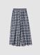 White pure-viscose printed trousers, regular fit_0