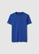 Regular fit blue crew neck cotton T-shirt_4