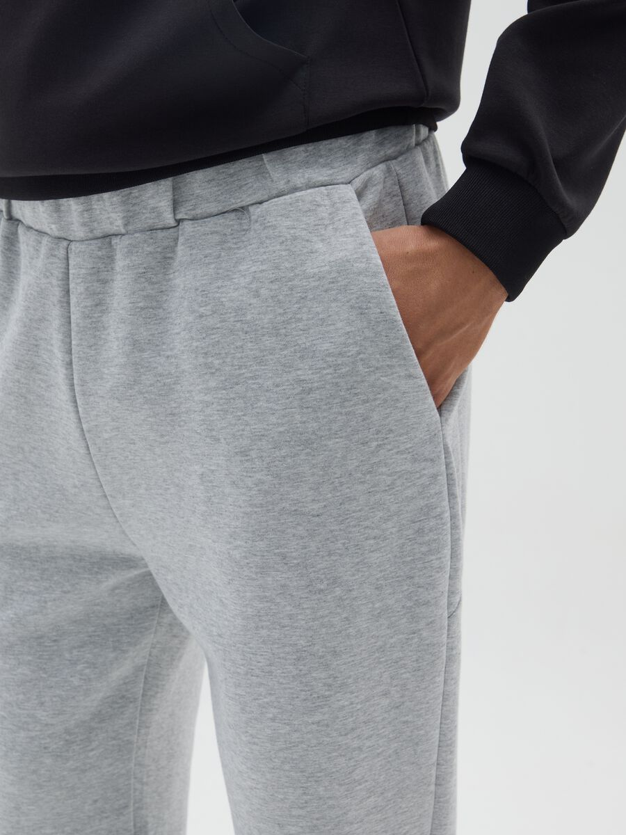 Pantaloni in misto cotone grigi regular fit_3