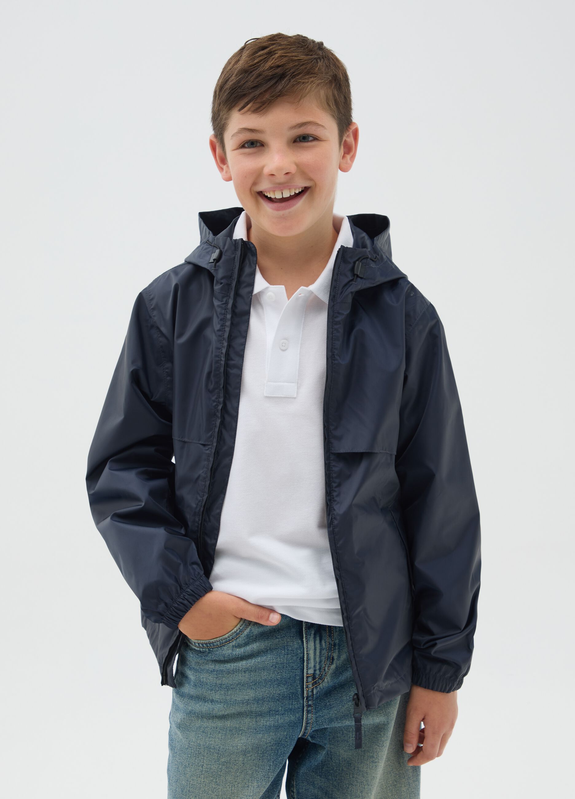 Boy's Blue Jacket with Hood