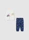White and blue pyjamas with car print_0