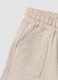 Beige organic cotton shorts with elasticated waist_2