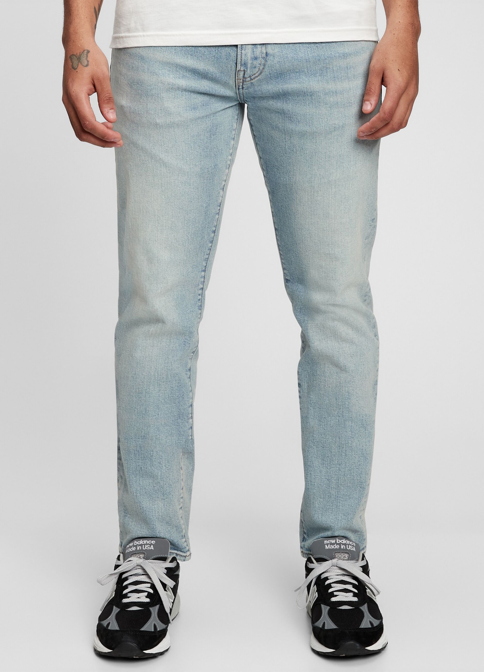 Jeans slim fit con scoloriture