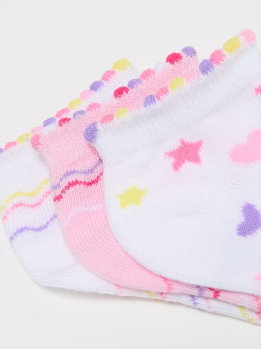 5-pack stretch shoe liners with stripes and flowers_1