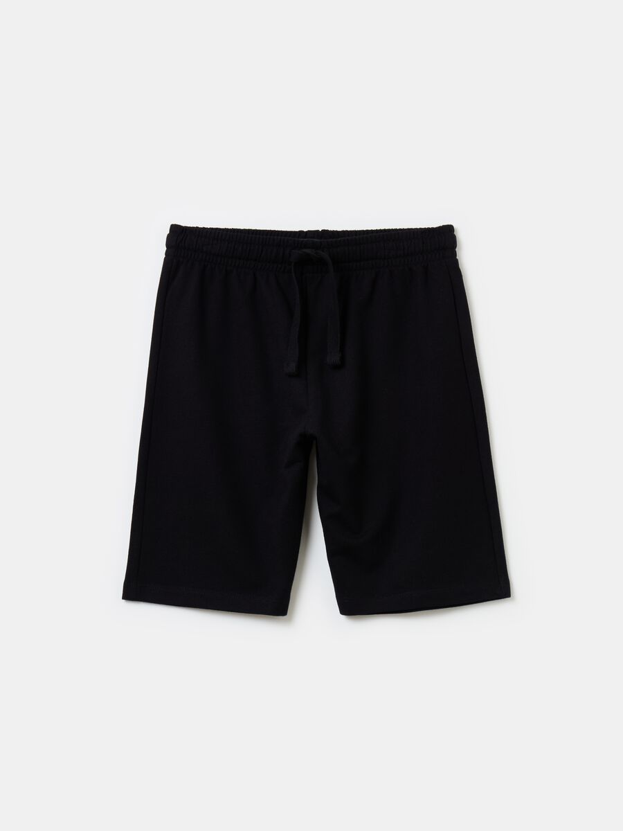 Shorts in French Terry con coulisse_1