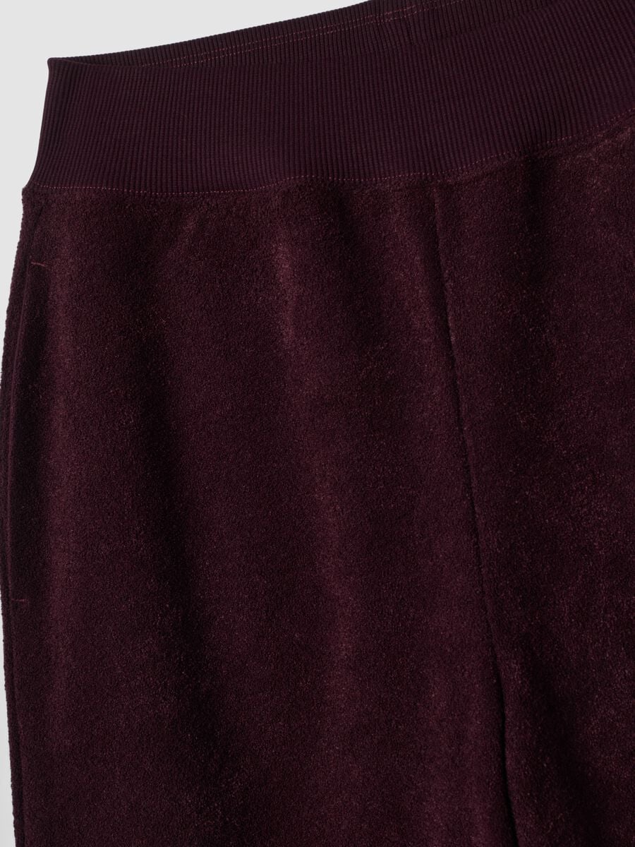 Pantaloni viola in misto viscosa straight fit_1