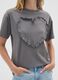 Grey pure cotton T-shirt regular fit with ruffle_3