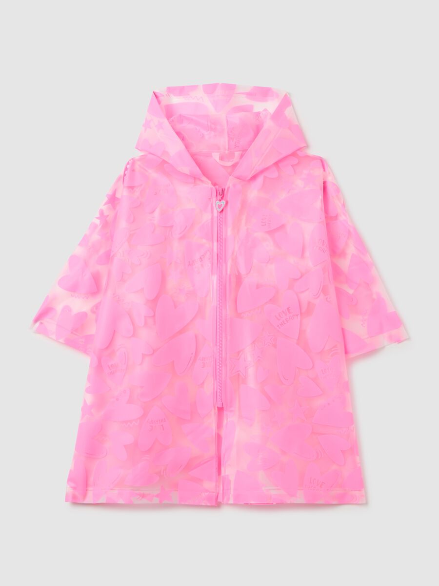 Pink poncho for girls_0