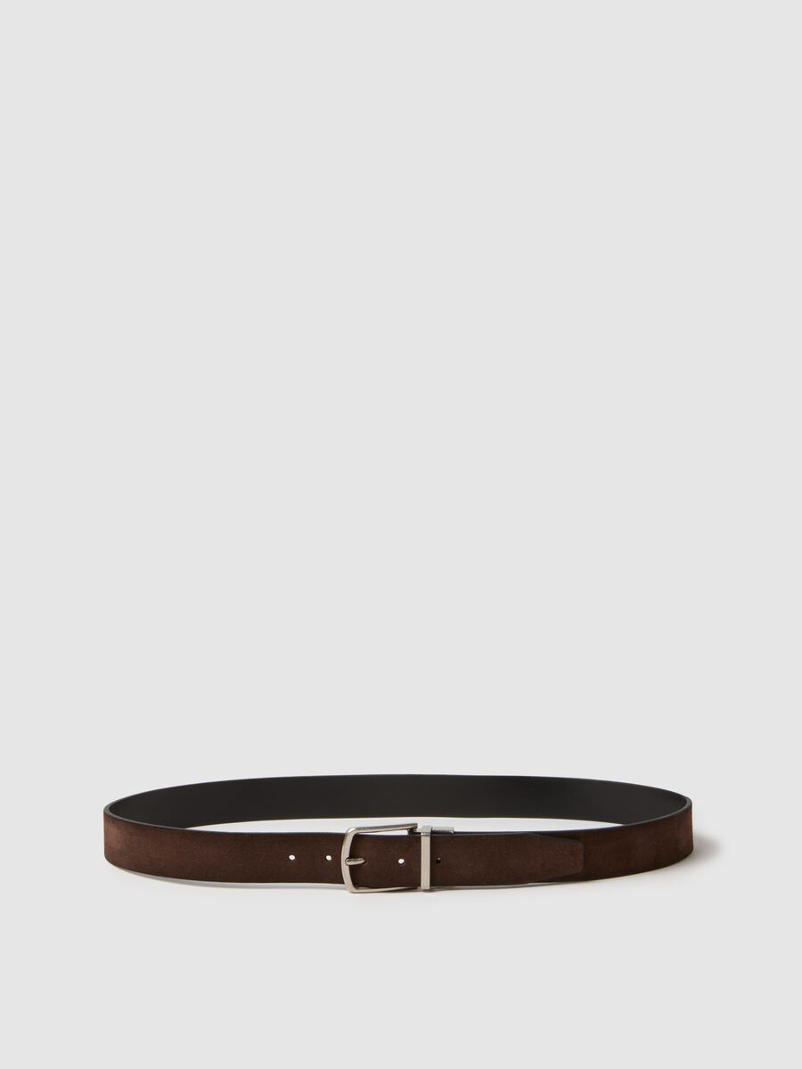 Multicolour reversible genuine leather belt_0