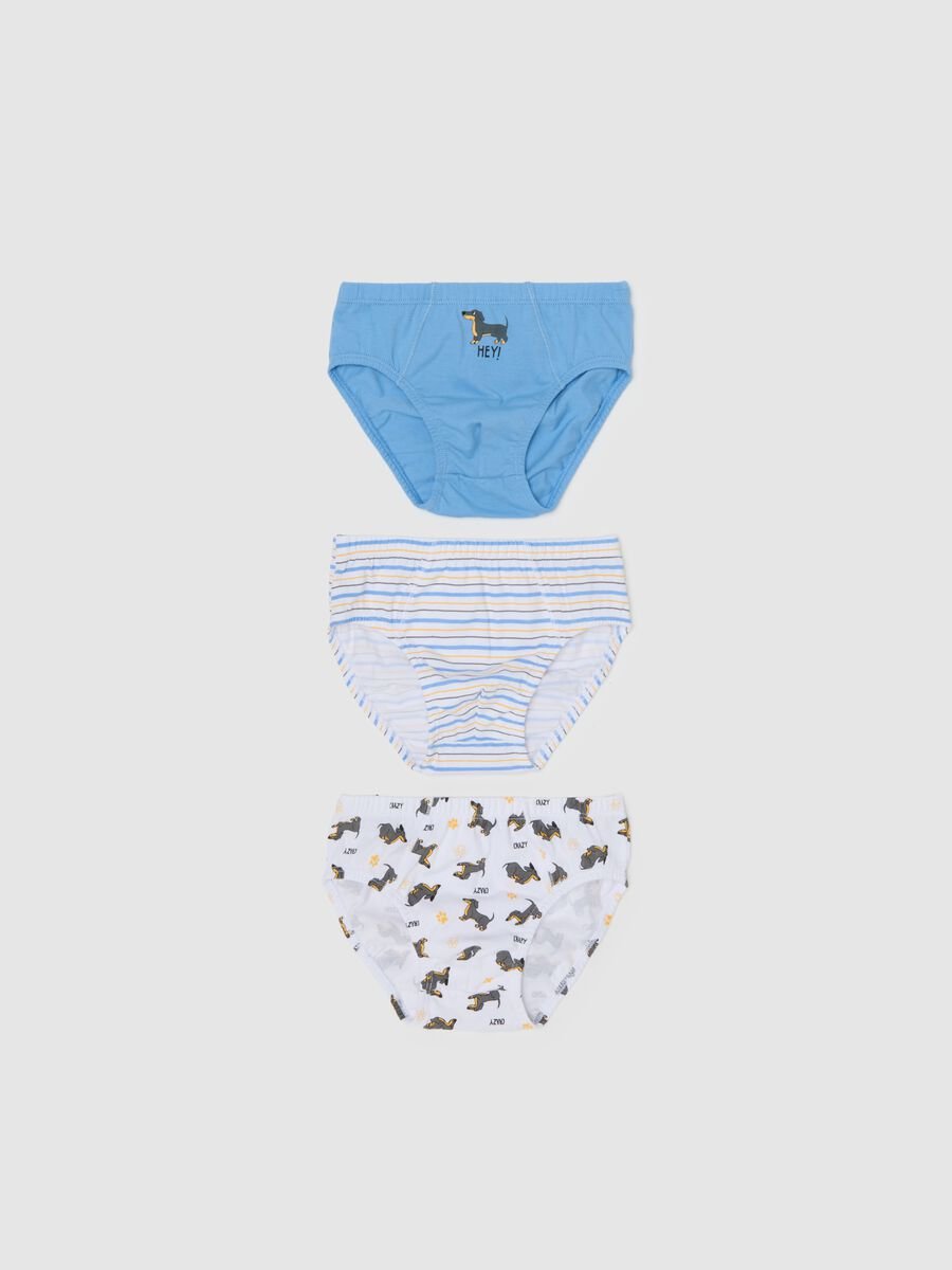 Children's multicolour cotton briefs regular fit tripack_0