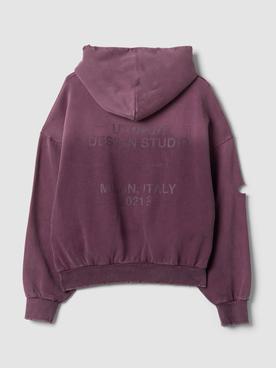Hoodie Sunfaded Wine_1