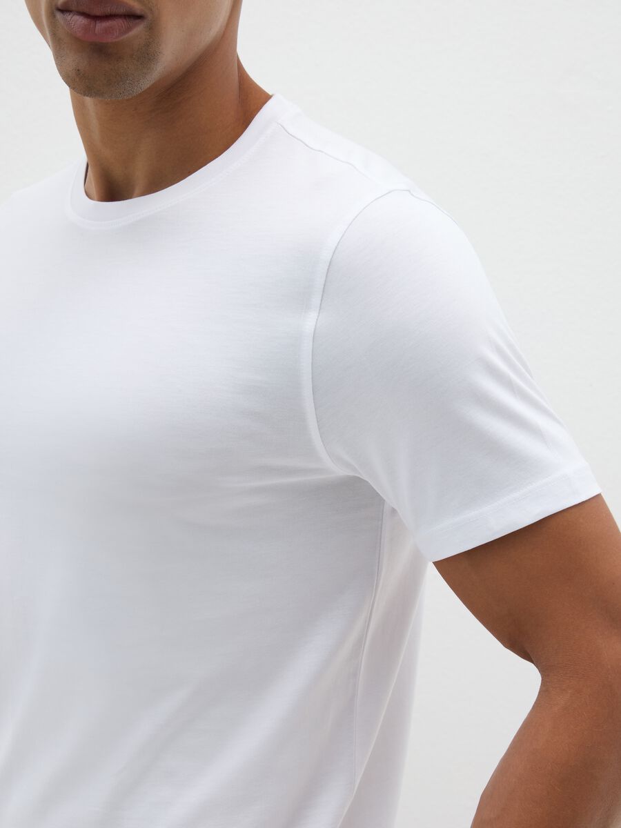 Bipack di t-shirt in cotone Supima  bianca regular fit_3