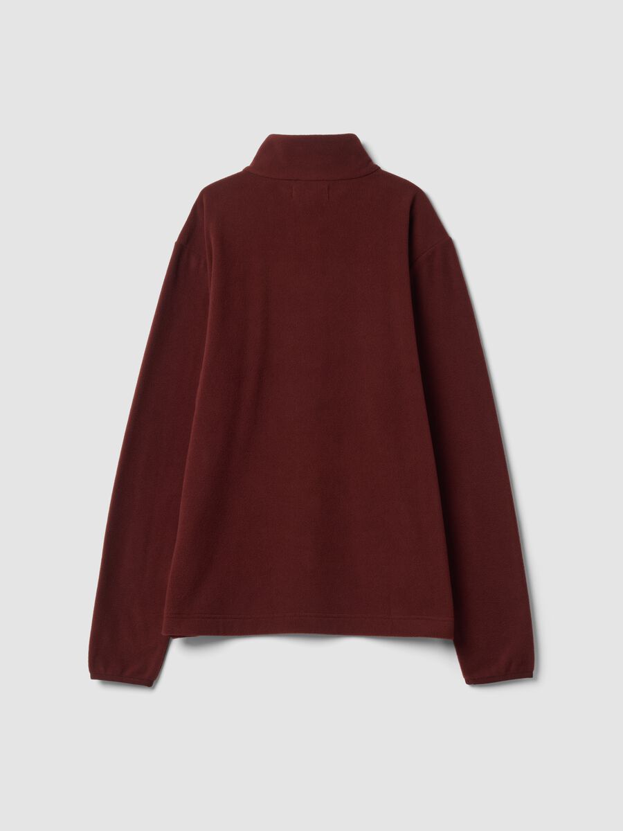 Red regular-fit half-zip fleece sweatshirt_2