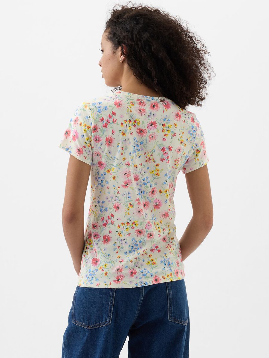 Floral T-shirt with logo print_1