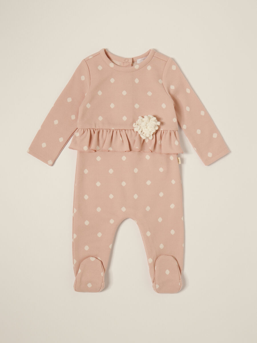 Pink Stretch Cotton Baby Suit_0