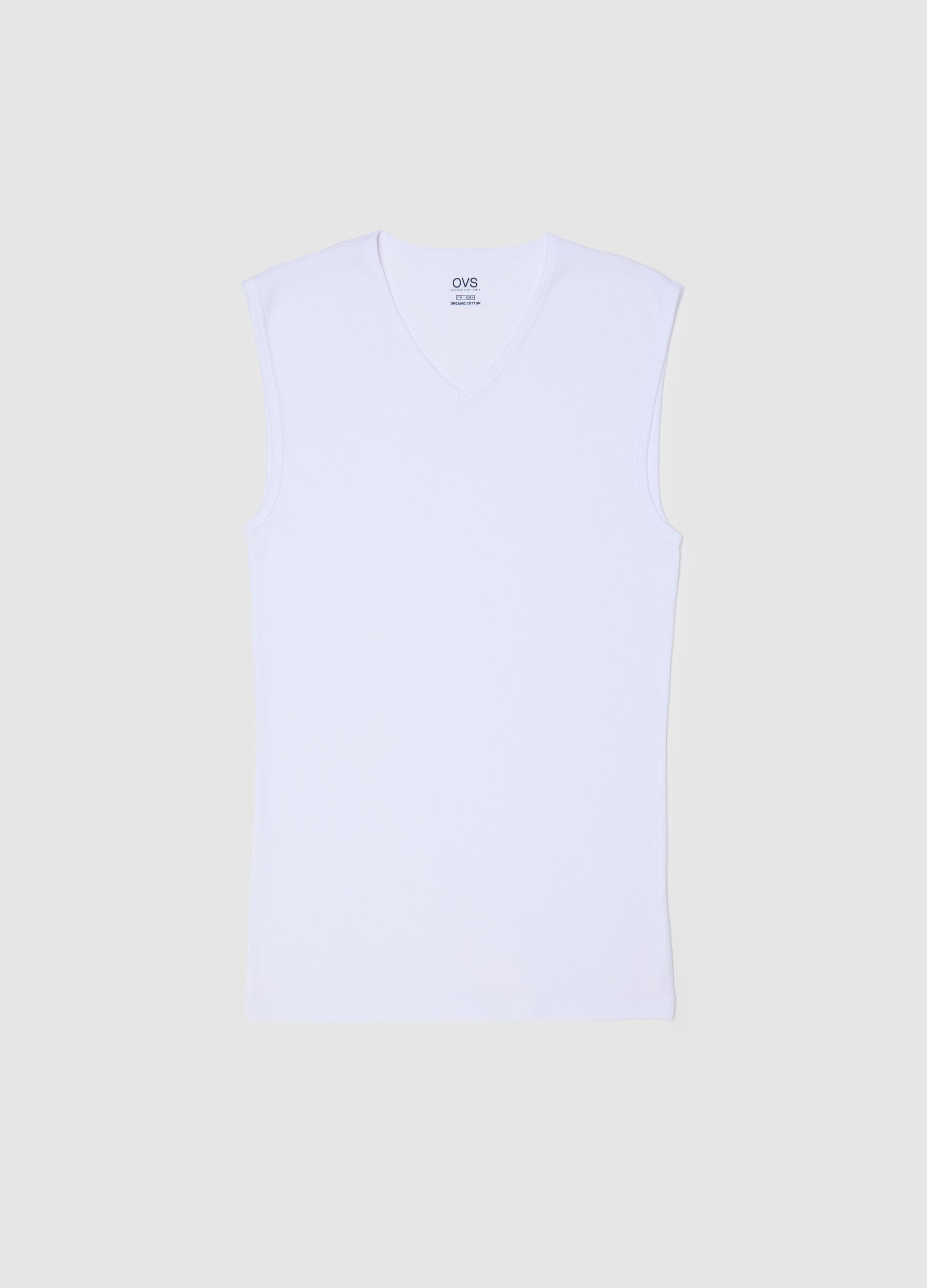 Men's White Pure Cotton Vest