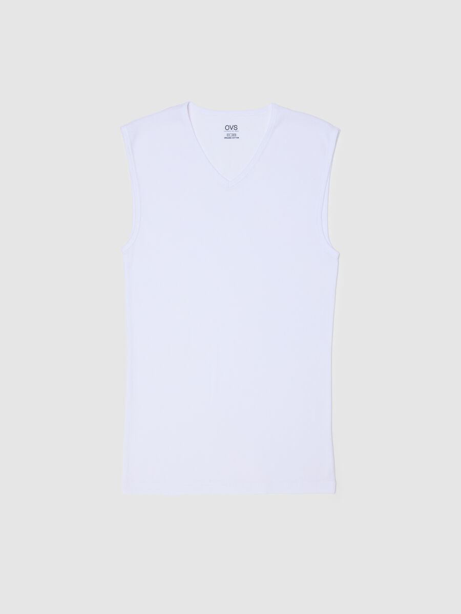 Men's White Pure Cotton Vest_4