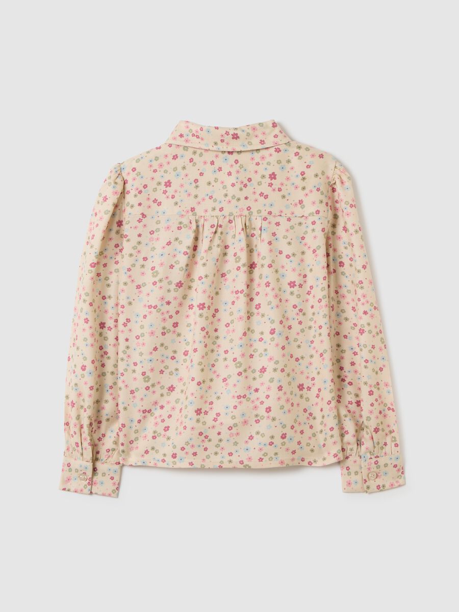 Girls' regular fit multicolour floral shirt_1