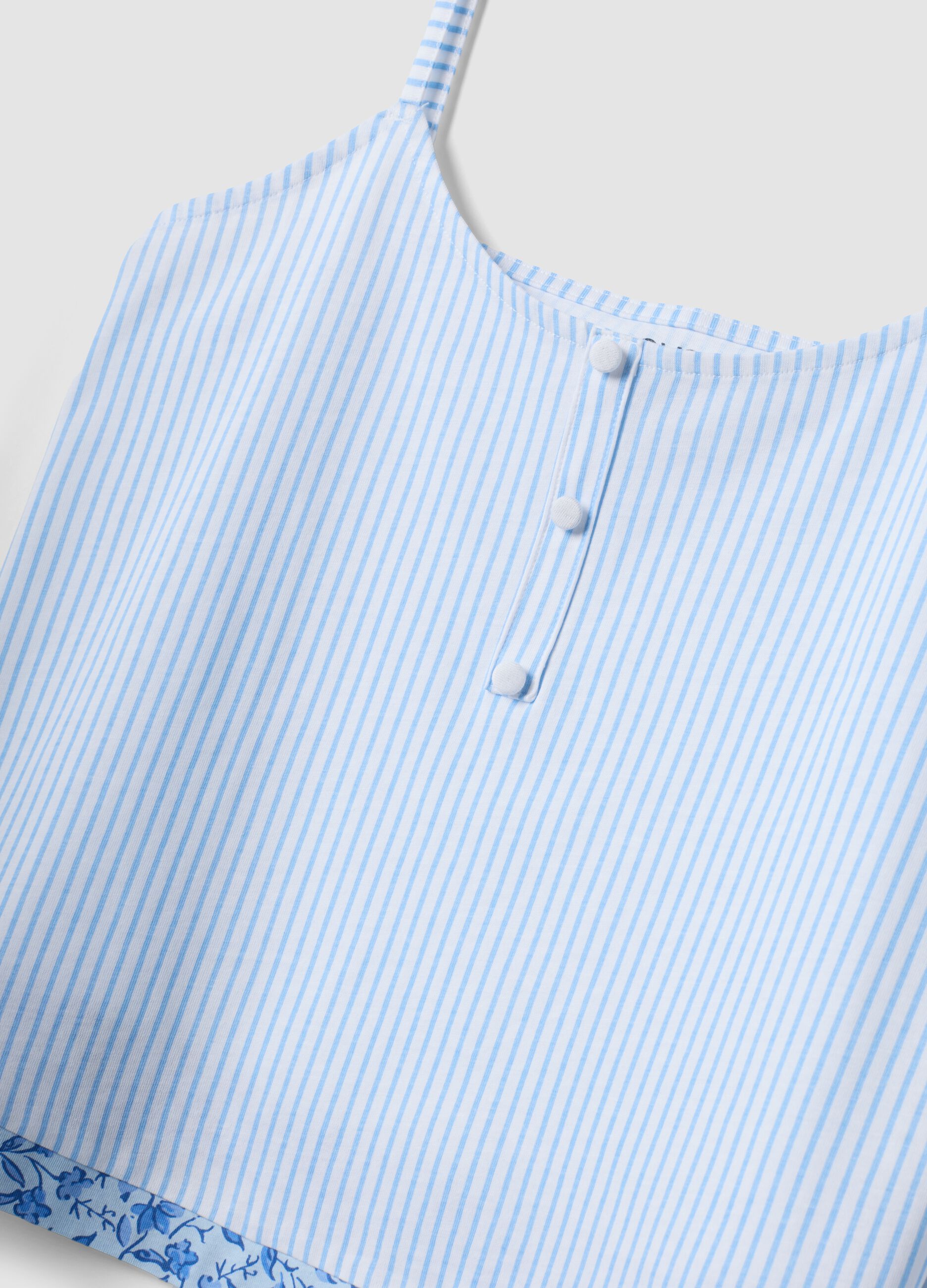 Light blue striped organic cotton pyjamas