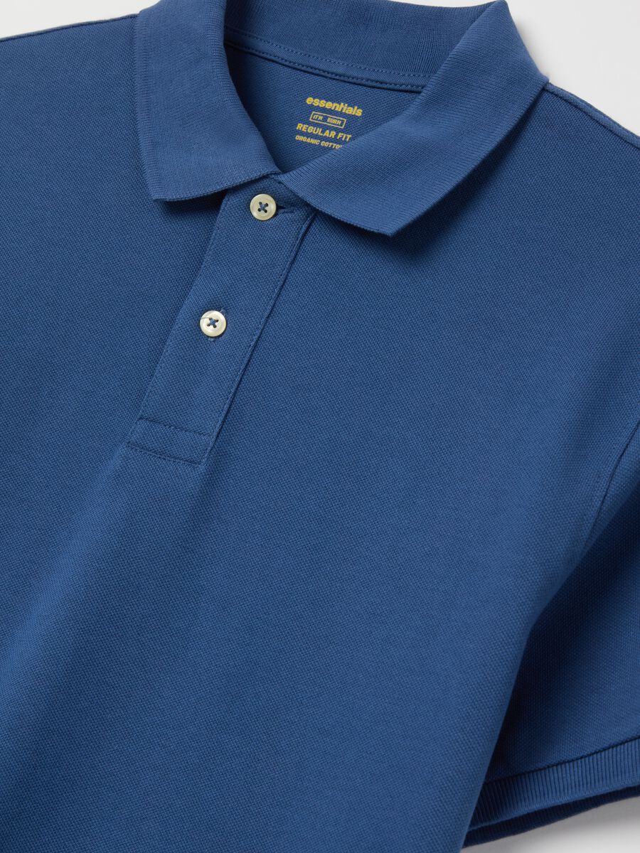 Solid colour polo shirt in organic cotton_5