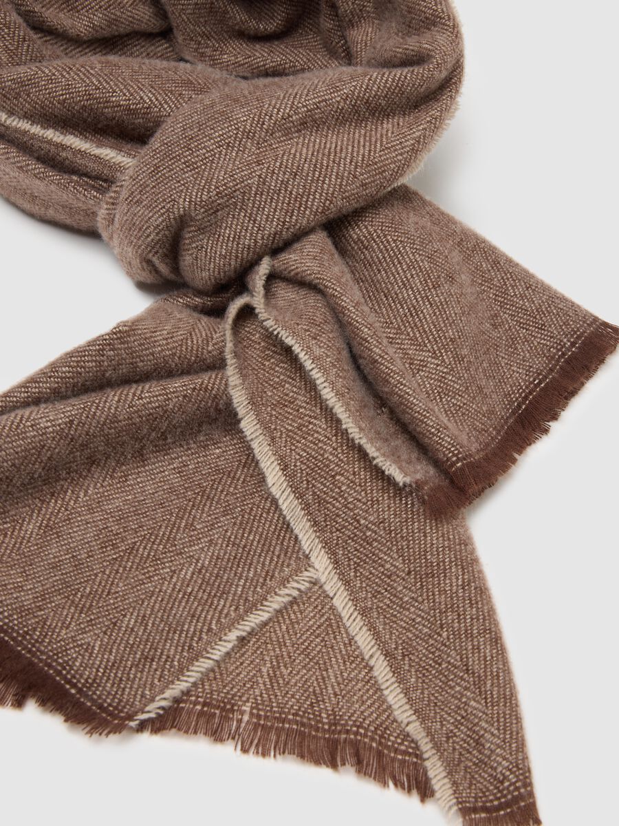 Brown Fabric Scarf_1