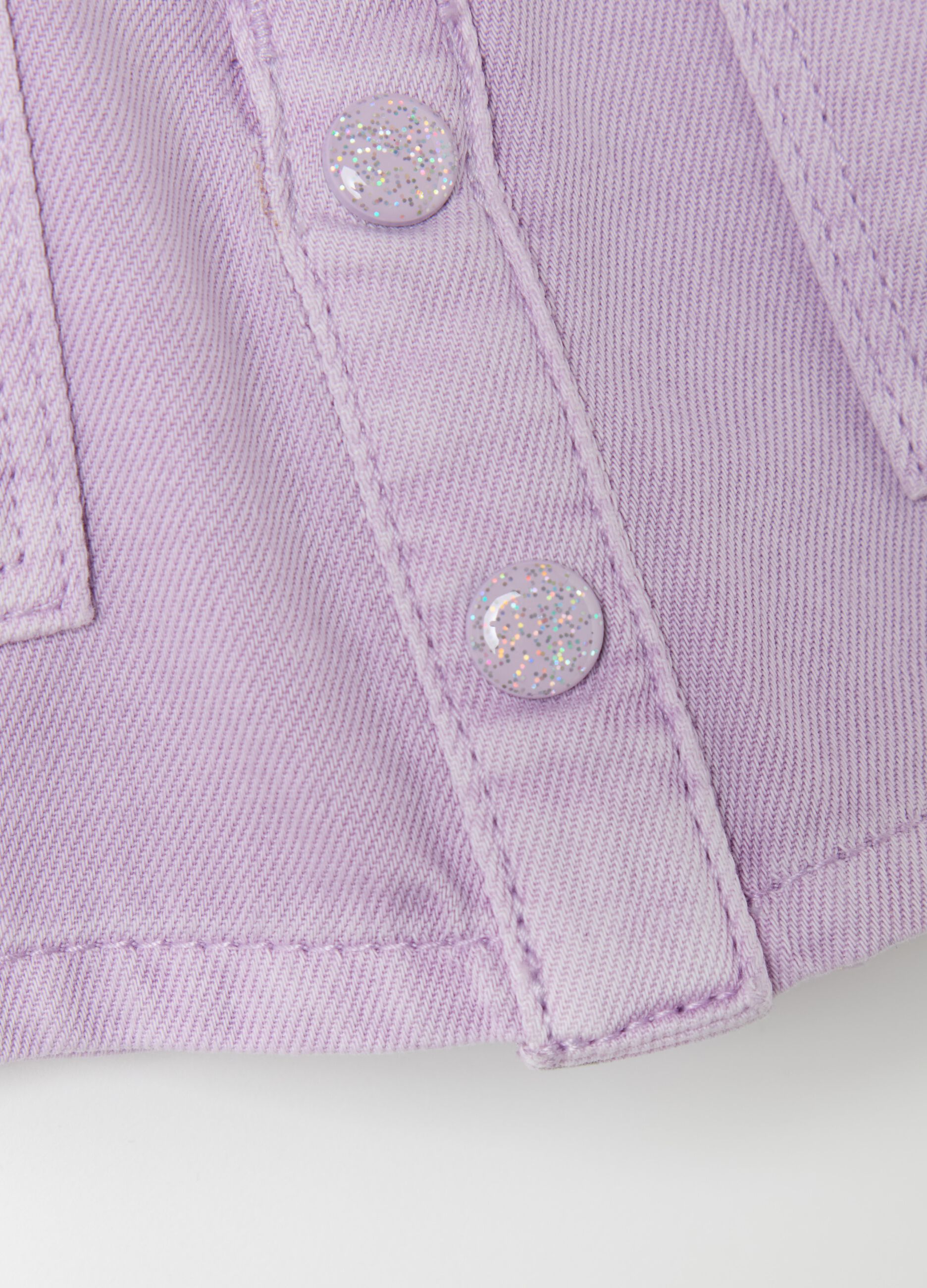 Denim skort with pockets