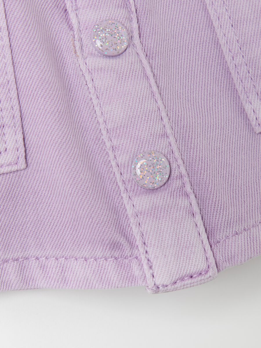 Denim skort with pockets_2