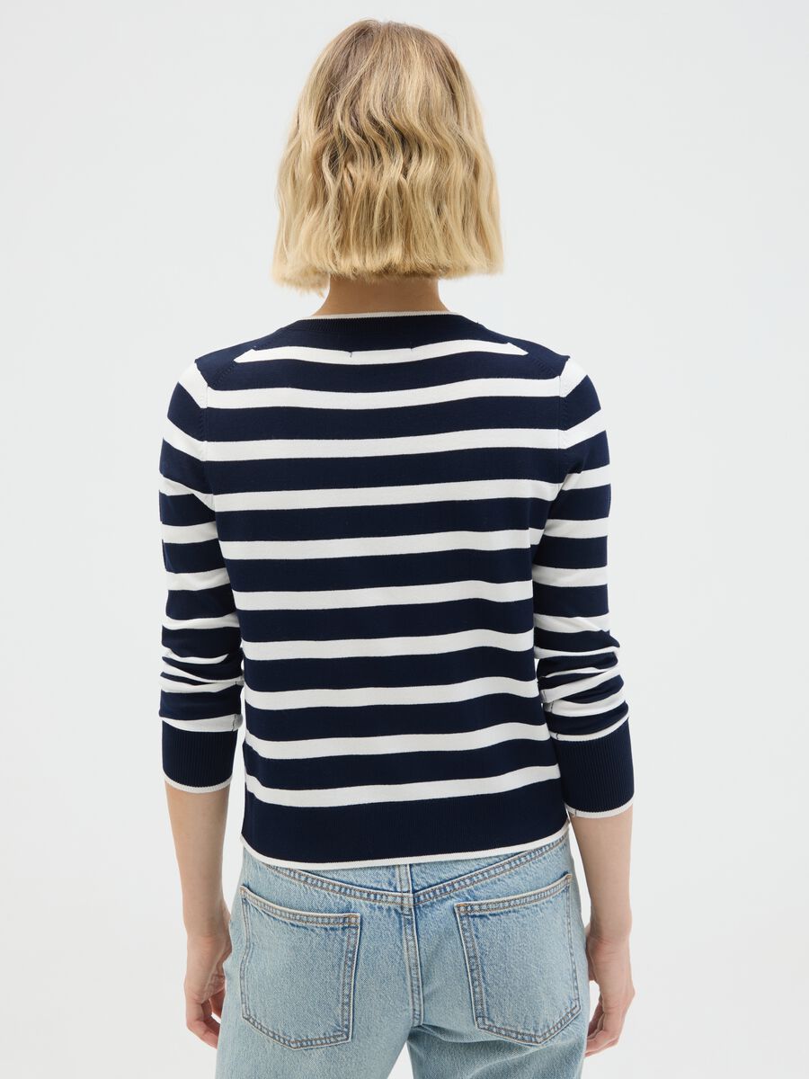 Regular fit multicolour stretch blend cardigan_3
