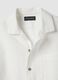 White regular-fit pure cotton shirt with stripes and chest pocket_6
