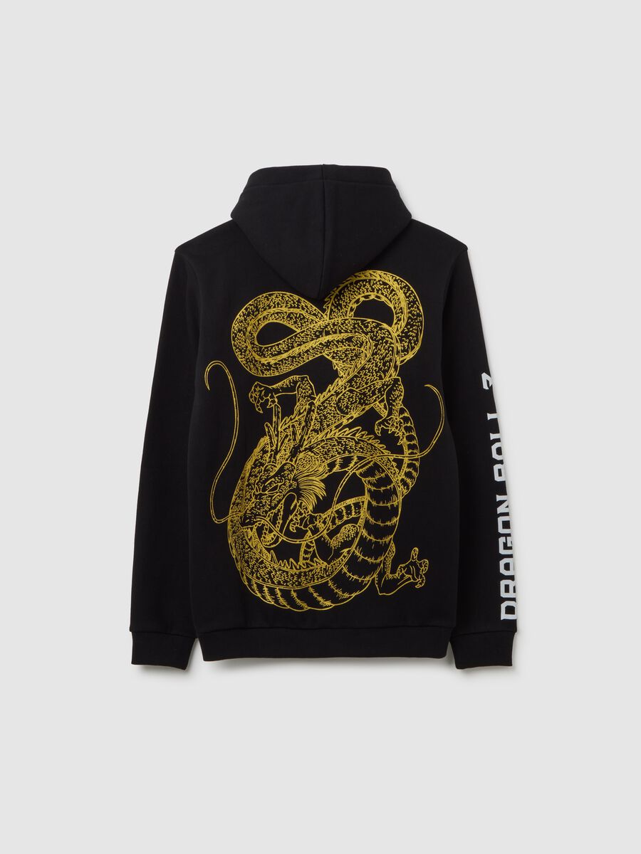 Children's black cotton blend sweatshirt, regular fit_4