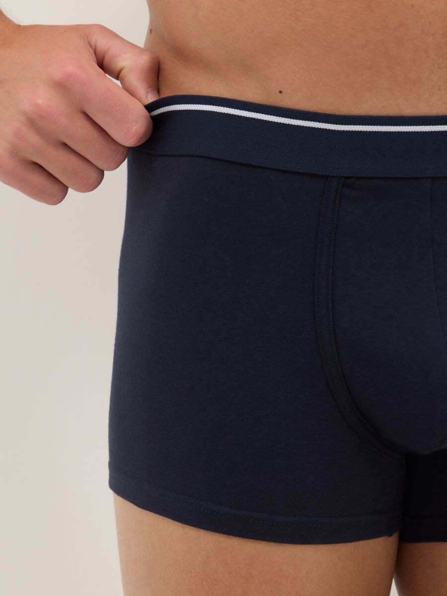 Tripack multicolour boxer shorts in stretch cotton, regular fit_3