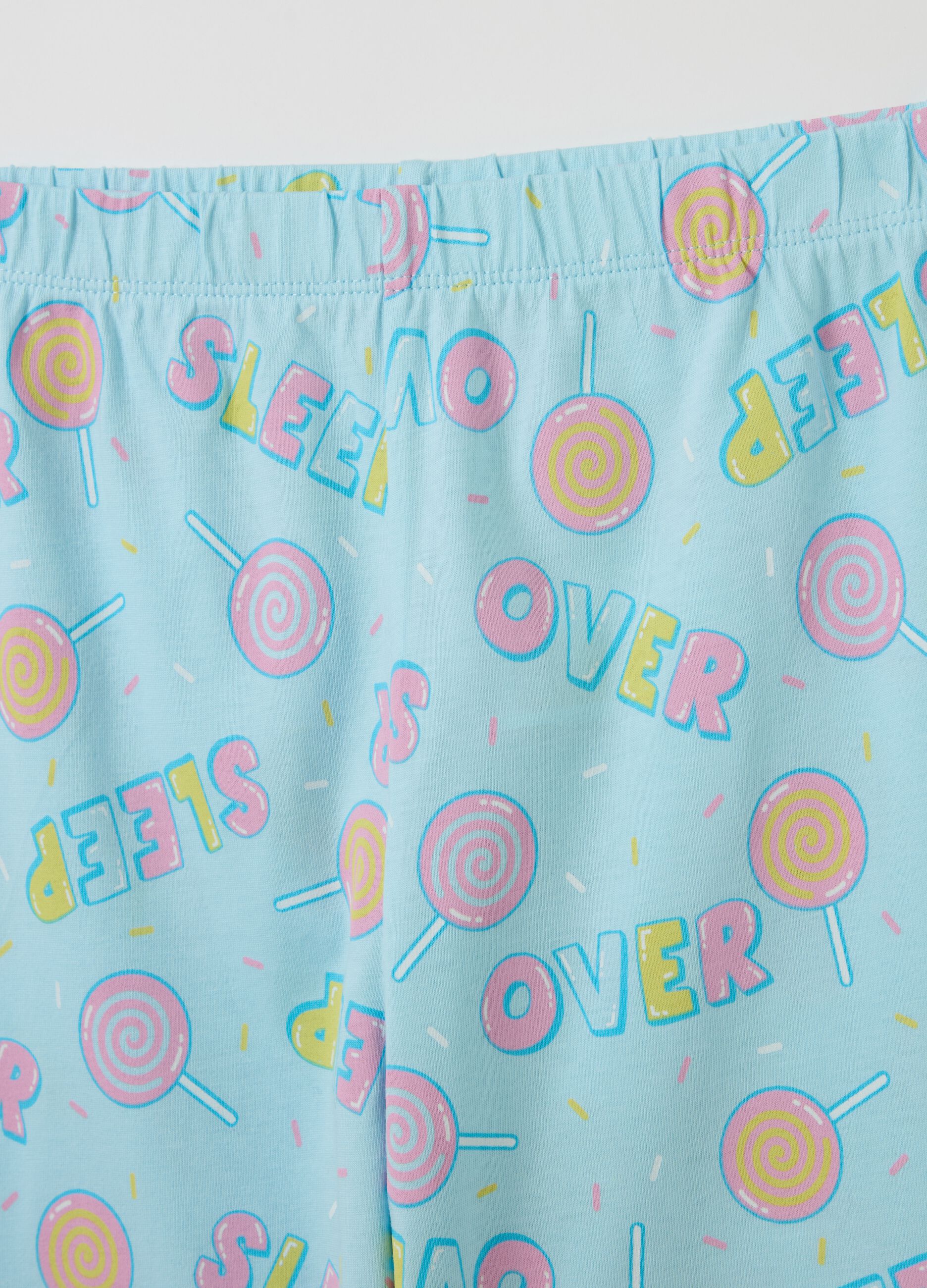 Pigiama in cotone bio "Ready for my sleep over party"