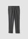 Grey slim-fit formal trousers in stretch viscose_0