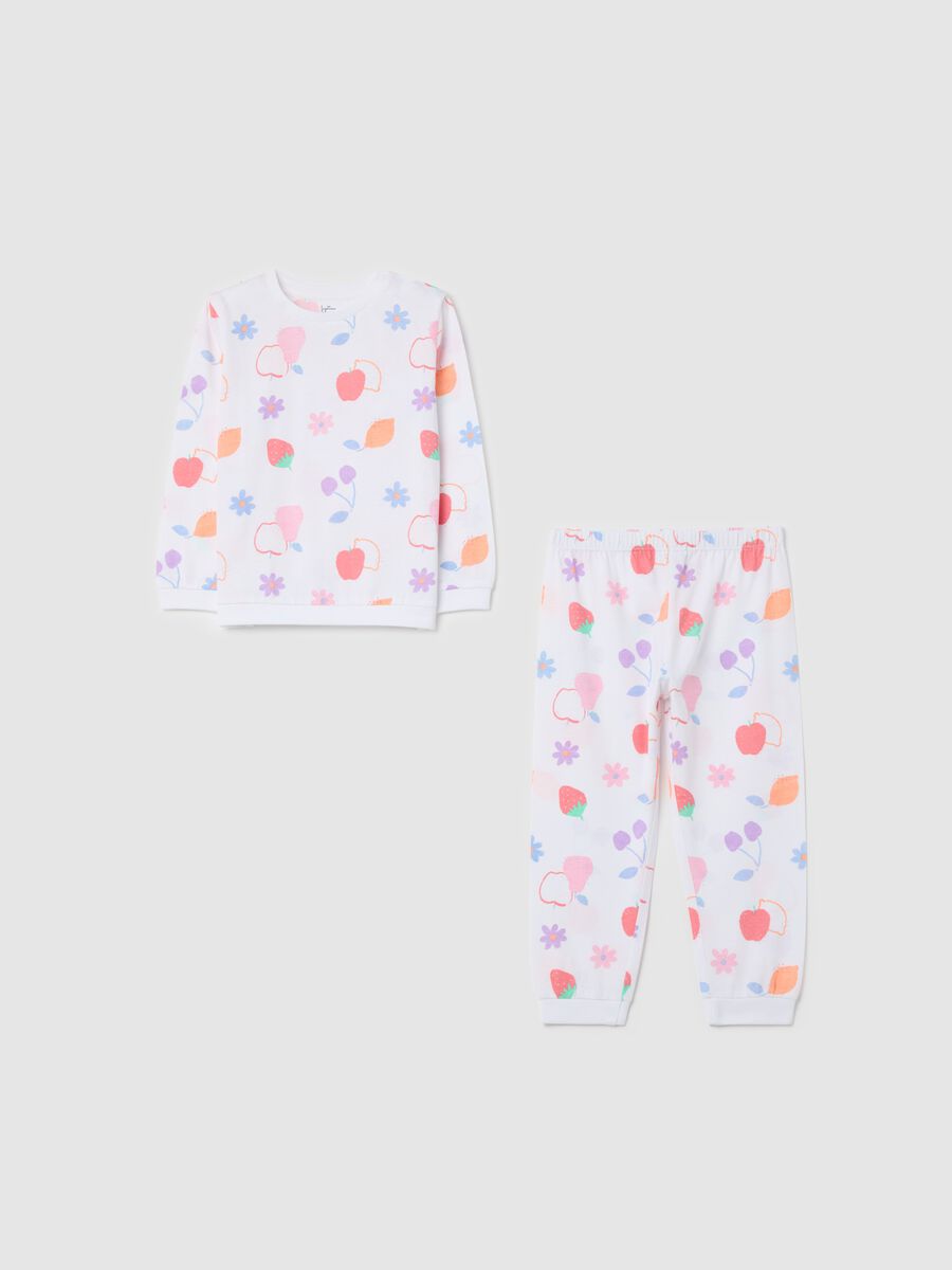 Cotton pyjamas with fruit print_0