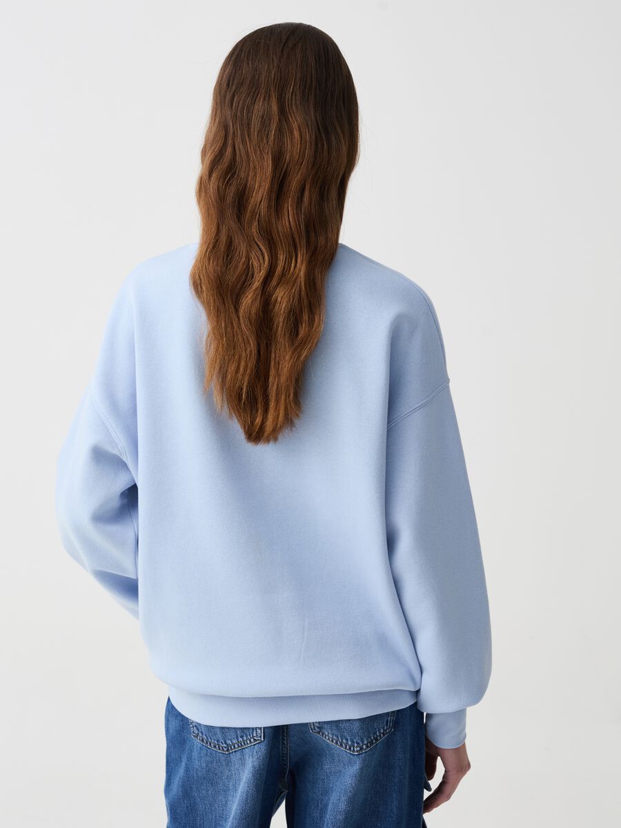 Oversized sweatshirt with lettering embroidery_2