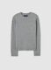 Grey wool-cashmere blend sweater in regular fit_4