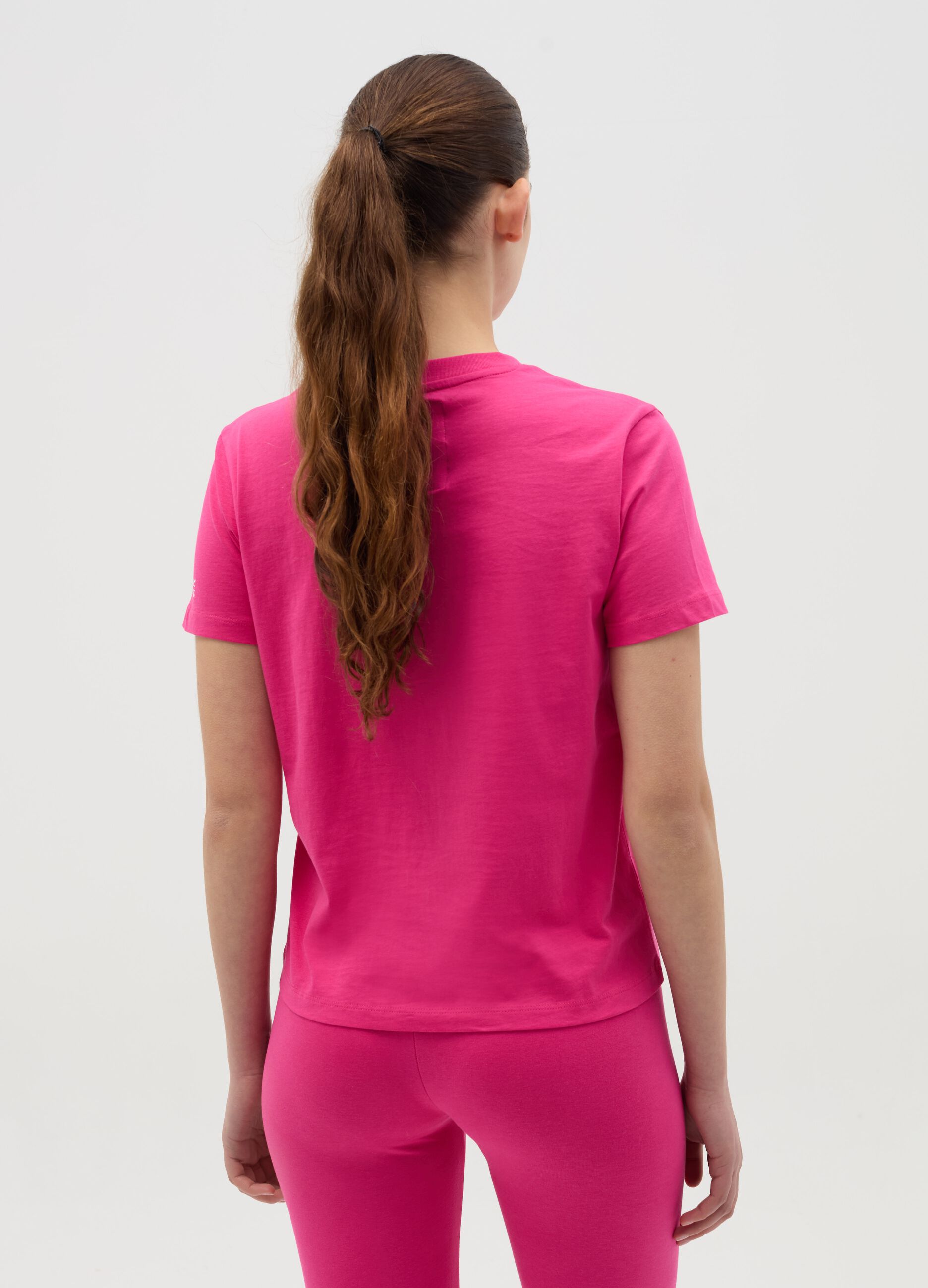Cotton T-shirt with logo print