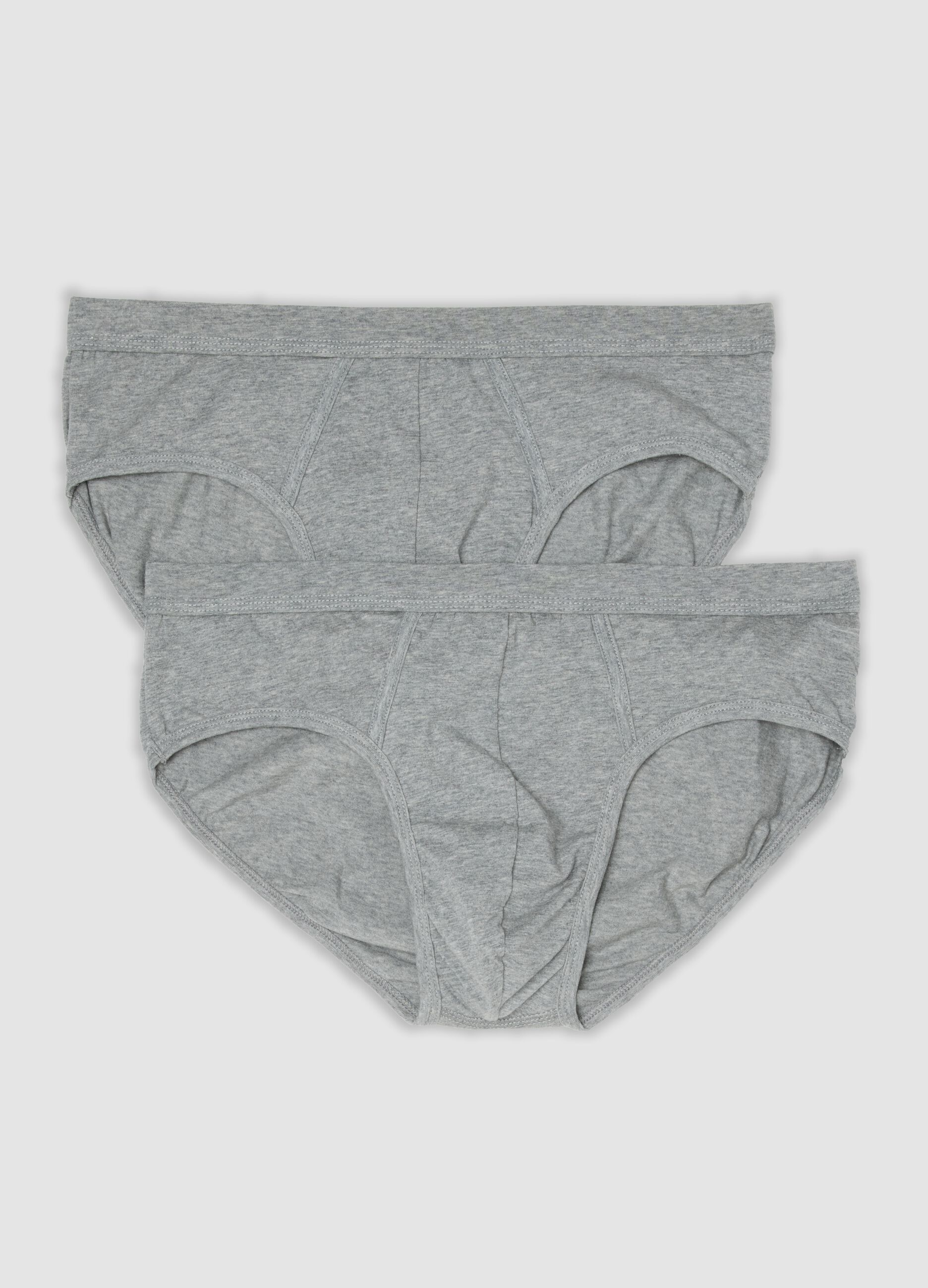 2-pack of grey Supima stretch cotton briefs