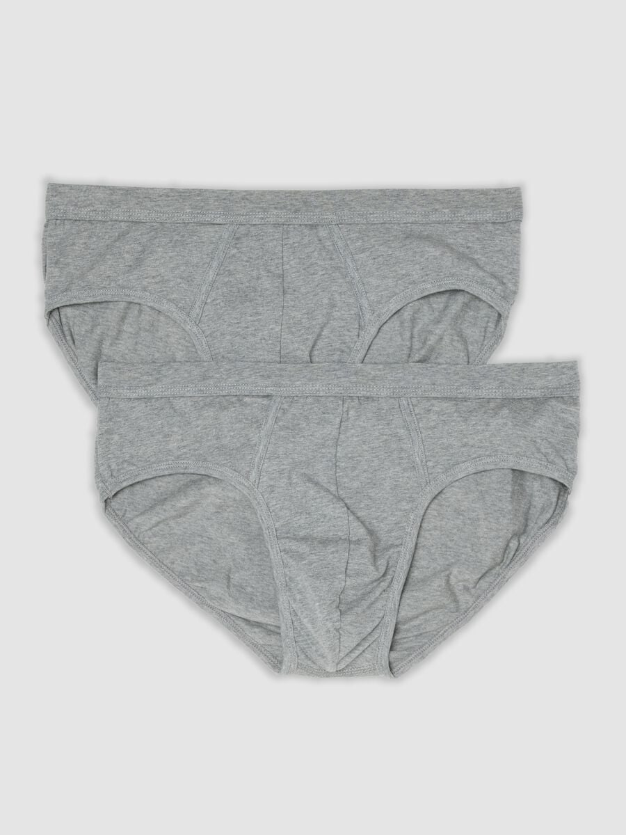 Bipack di slip grigi in cotone Supima elasticizzato_4