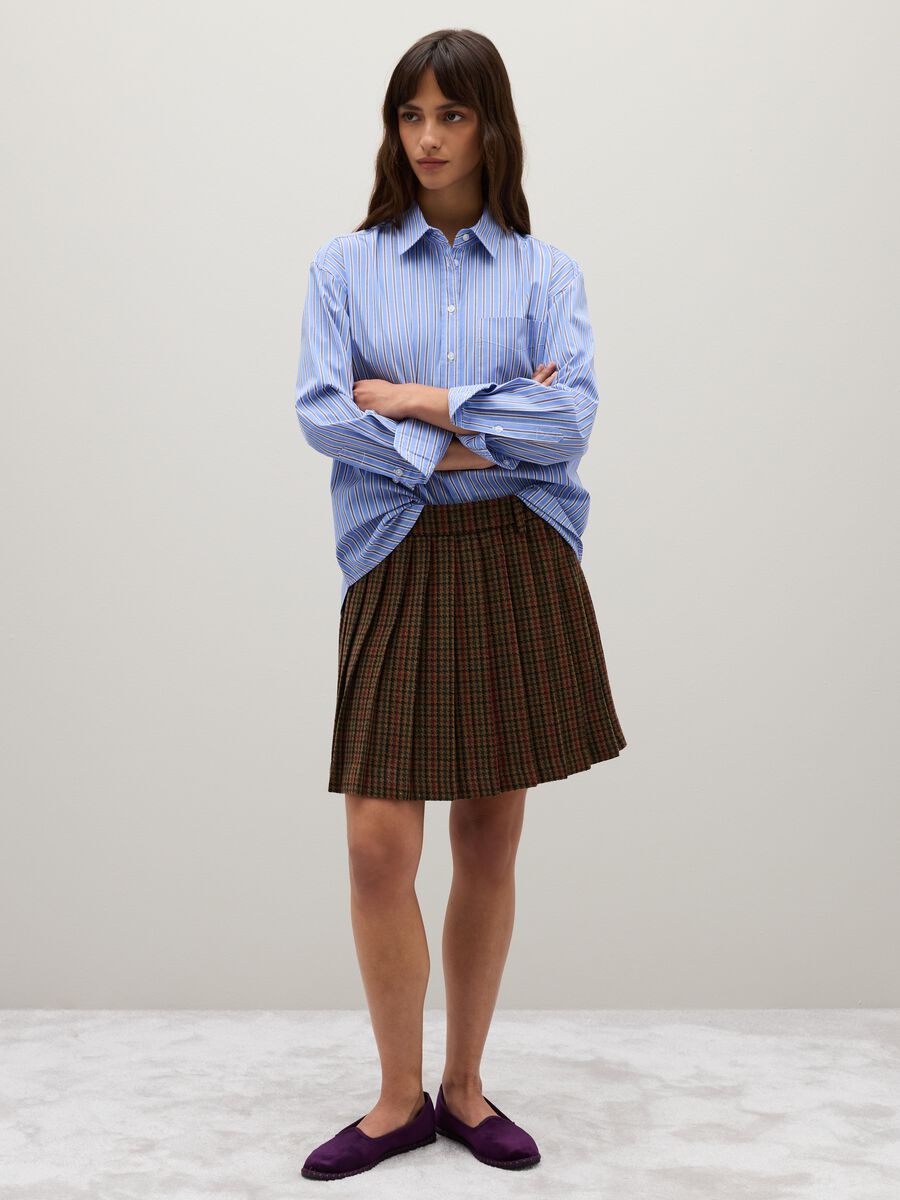 Camicia a righe multicolor in puro cotone regular fit_1