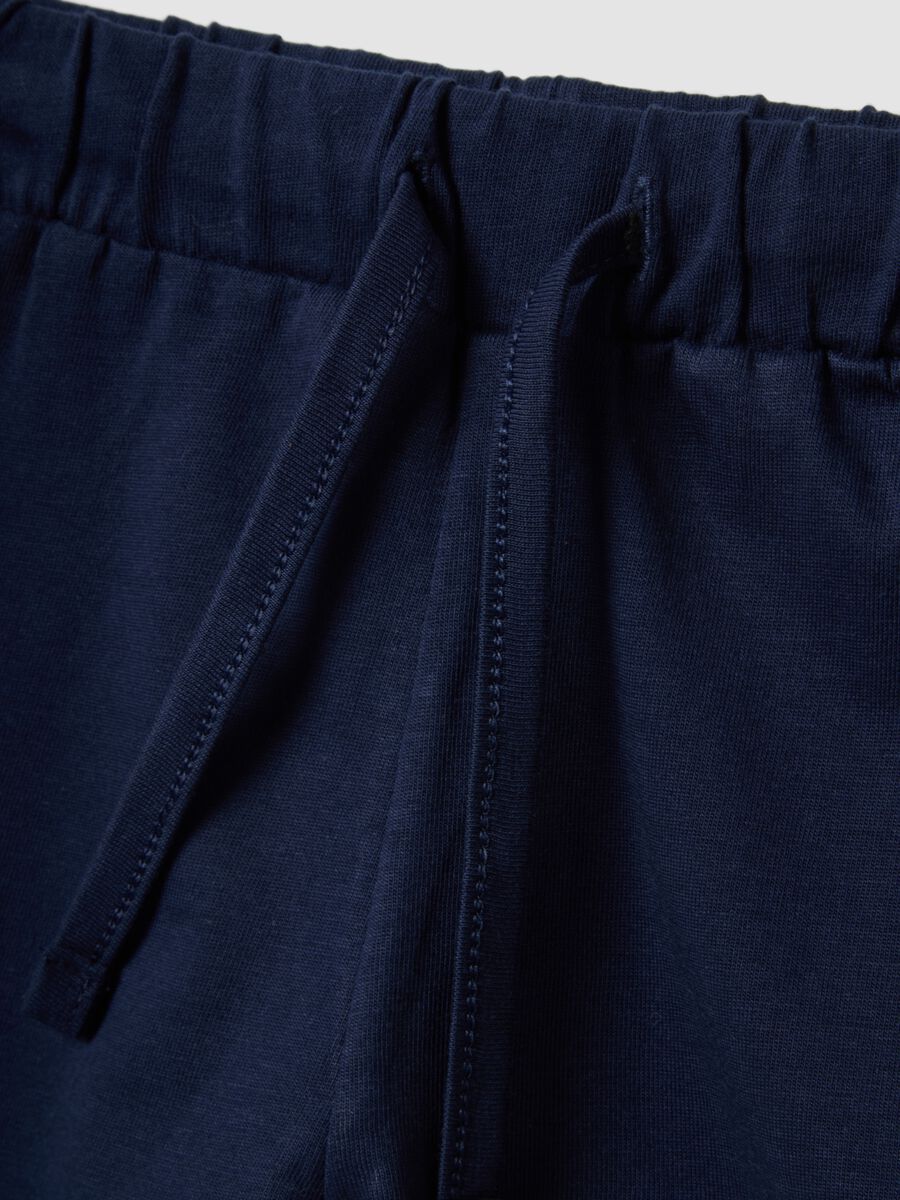 Girls&rsquo; blue 100% cotton shorts, regular fit_2