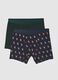 Christmas themed blue stretch cotton regular fit boxers_4
