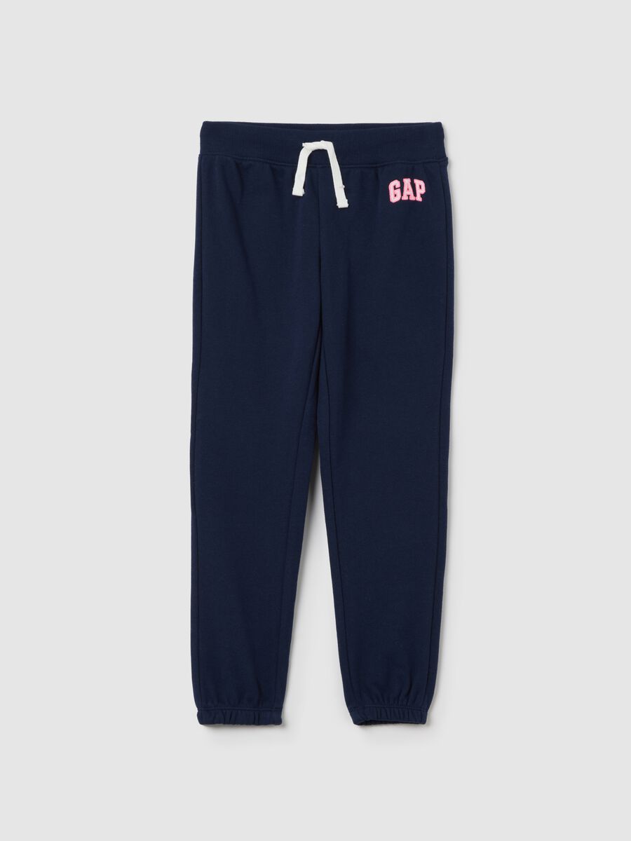 Blue joggers with logo_0