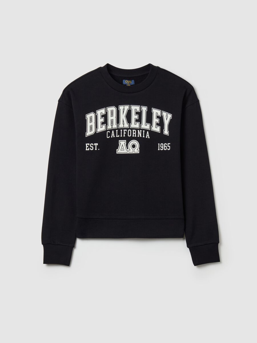 Round neck sweatshirt with print_3