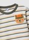 White pure cotton boys&rsquo; T-shirt with multicolour stripes and teddy bear embroidery_3