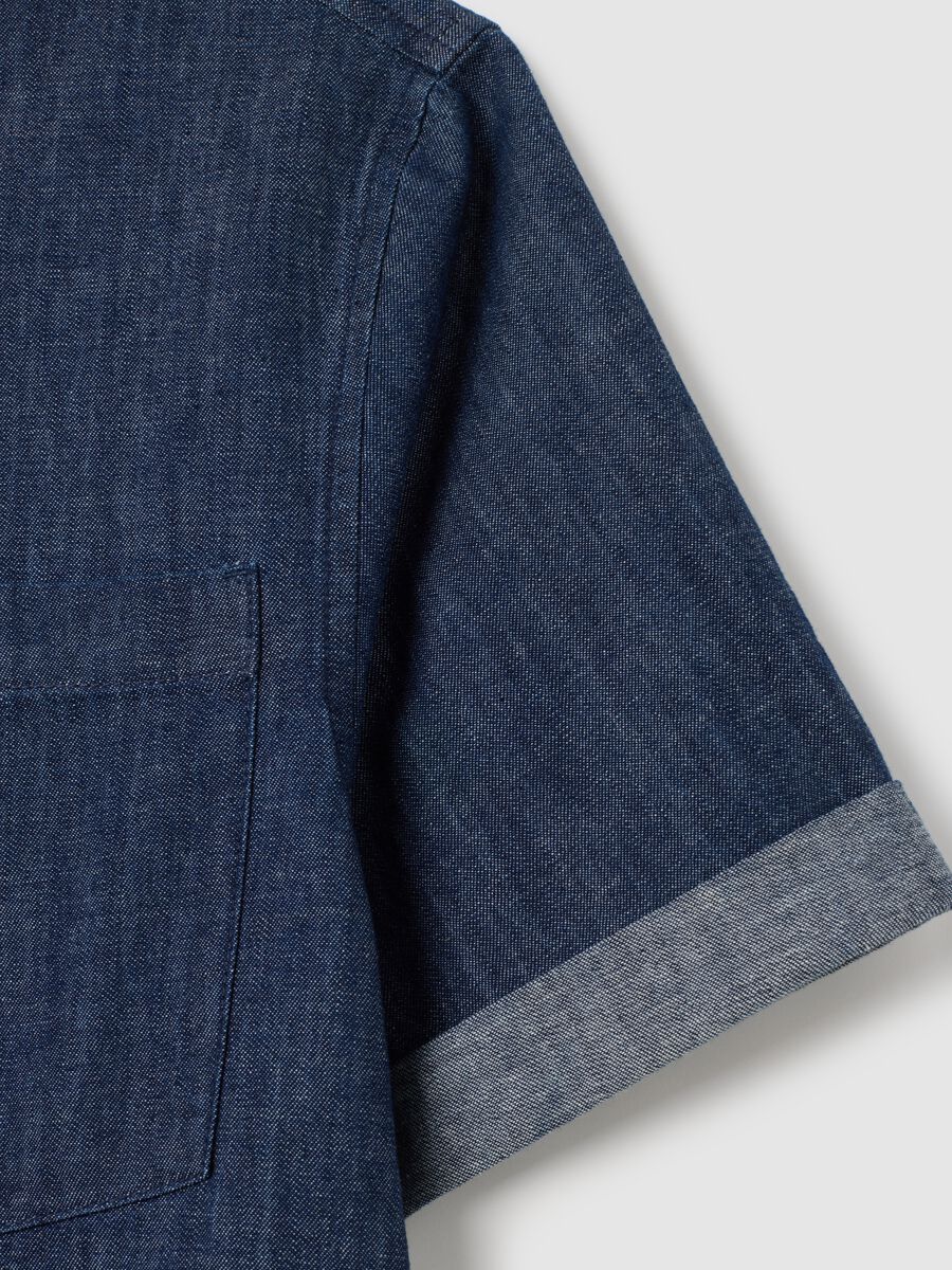 Pure Cotton Denim Shirt_5