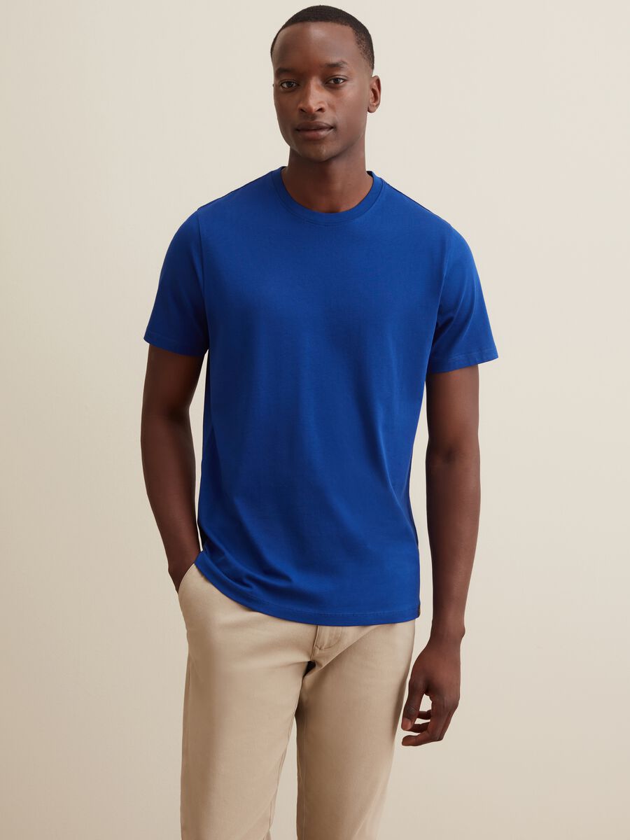 T-shirt in cotone Supima con scollo rotondo_0